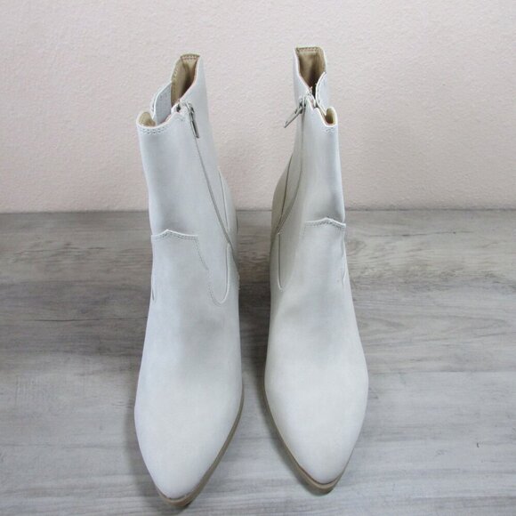 Lauren Conrad Women's 9.5 Verdana Heeled Ankle Boots - Ivory - Picture 2 of 5